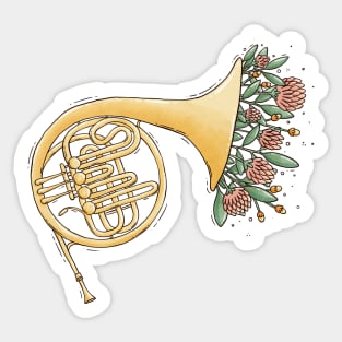 Bloomy French Horn Sticker